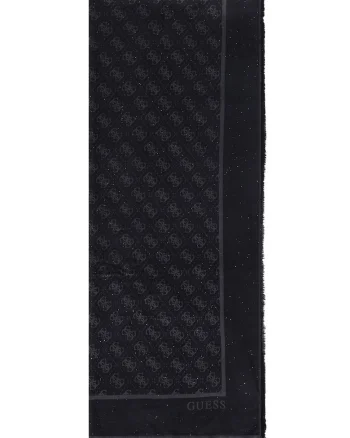 Esarfa cu logo Patsie, Negru