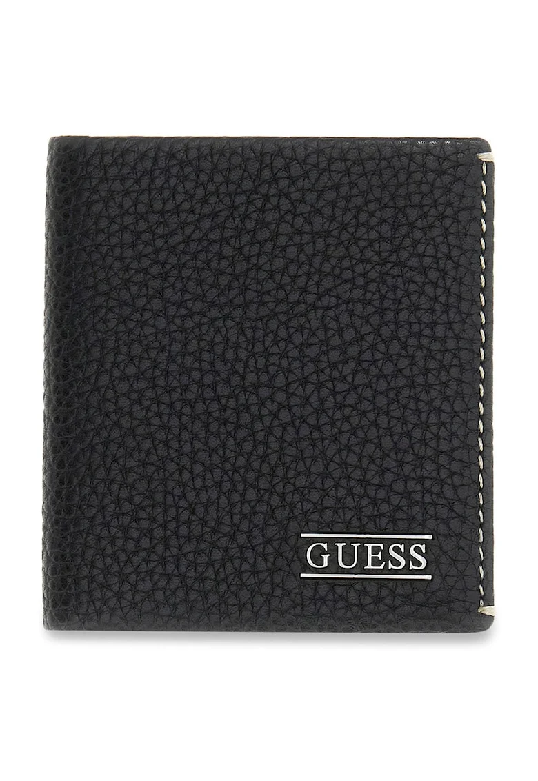 Portofel din piele Boston Tumble, Negru