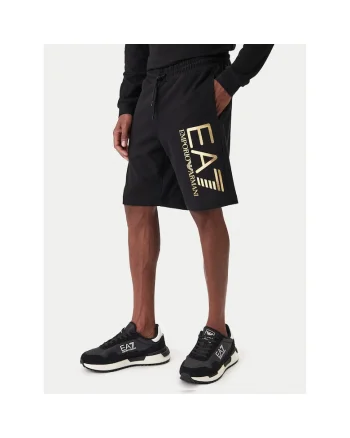Pantaloni scurti sport barbati,  bumbac, negru