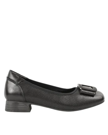 Pantofi casual, dama,  1079 negru, piele naturala, Negru