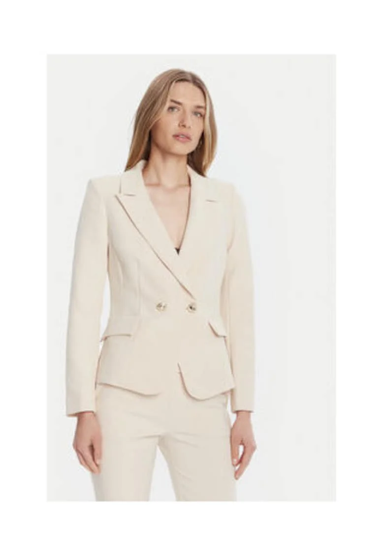 Sacou dama,  90% poliester, 10% elastan, Bej