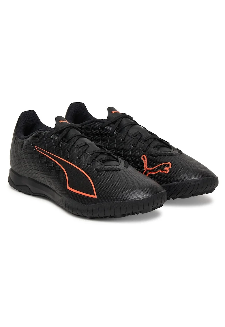Pantofi fotbal barbati  piele ecologica, negru, material sintetic