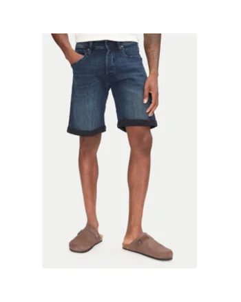 Pantaloni scurti din denim barbati Jack Jones, 12269608, Bumbac/Poliester reciclat, Negru, Albastru