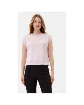 Bluza dama  RIC3JBA, Poliester, Alb, Roz