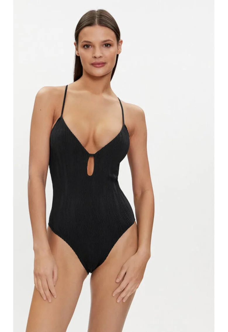Costum de baie dama,  303561932, Poliamida, Verde, Negru