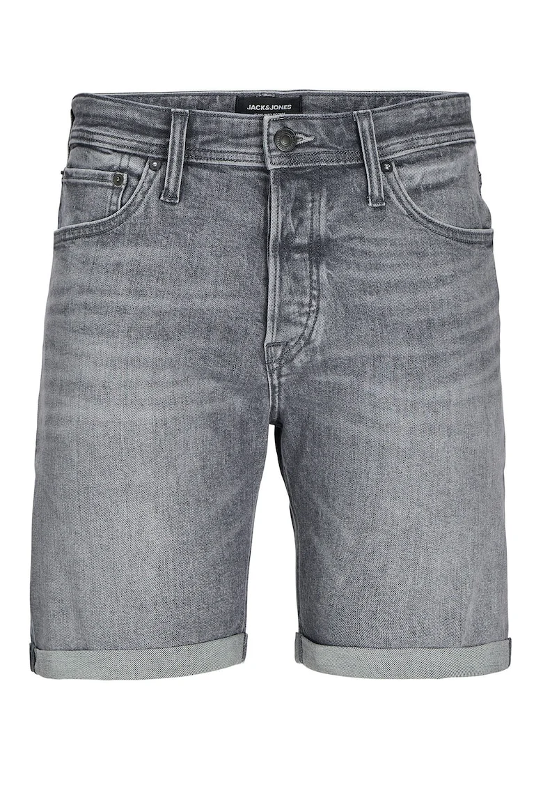 Pantaloni scurti din denim barbati Jack Jones, 12269612, Bumbac, Negru, Gri