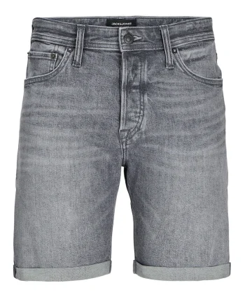 Pantaloni scurti din denim barbati Jack Jones, 12269612, Bumbac, Negru, Gri