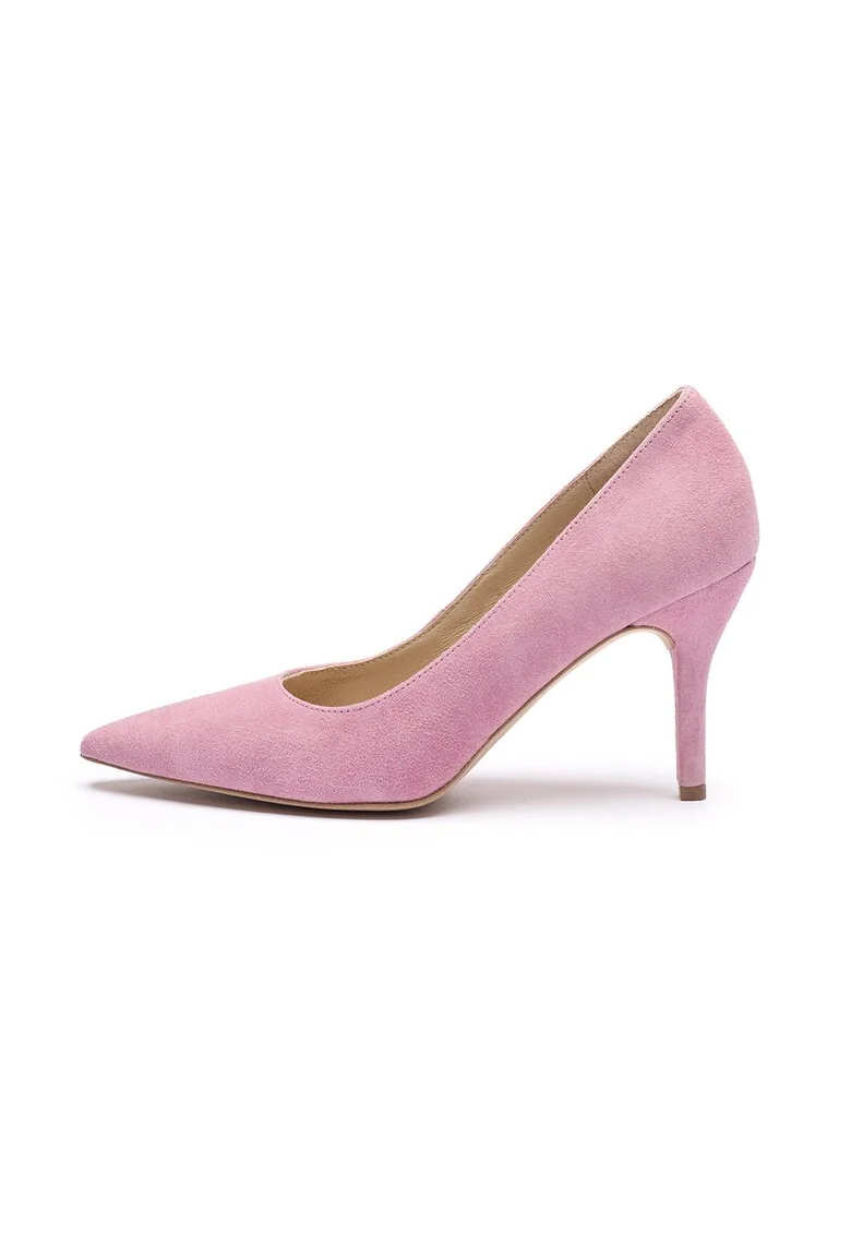 Pantofi stiletto din piele, Roz deschis