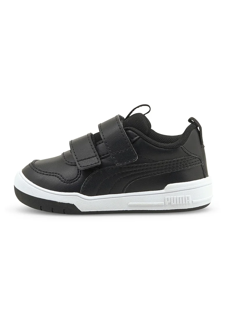 Pantofi sport de piele ecologica cu velcro Multiflex, Negru