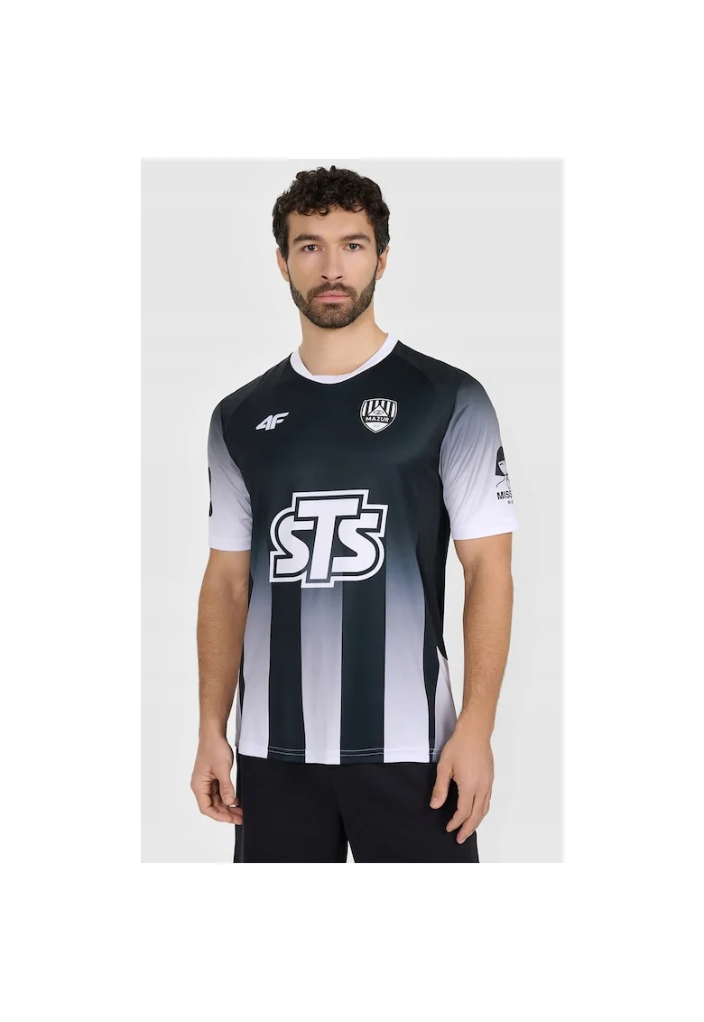 Tricou sport barbati  poliester, alb/negrudwqfq, Multicolor