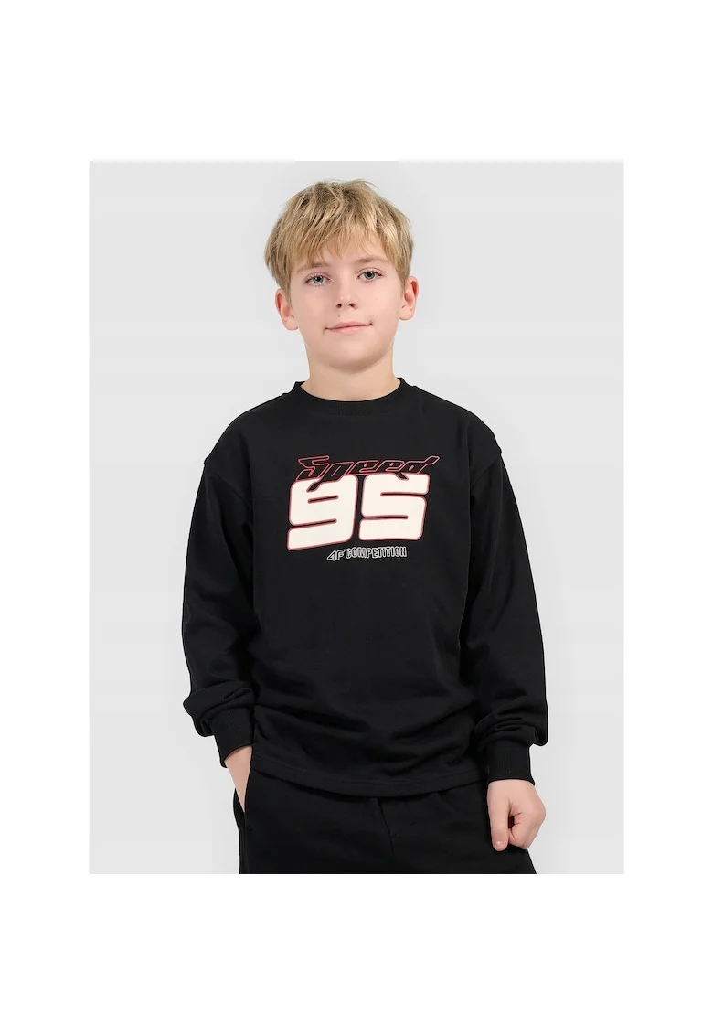 Hanorac sport baieti JRSS26TSWSM2815-20S, 4F, Negru,
