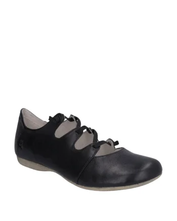 Pantofi cu siret,  Piele, Negru, 36EU