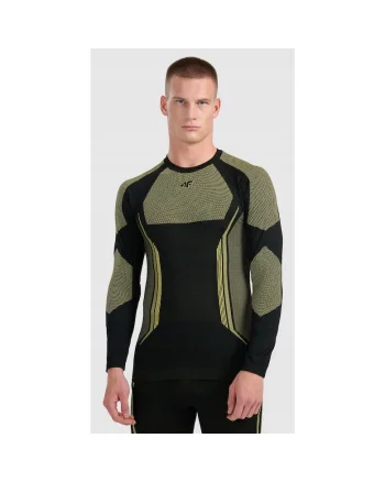 Bluza sport barbati,  termoactiva fara cusaturidwqf, Verde/Negru