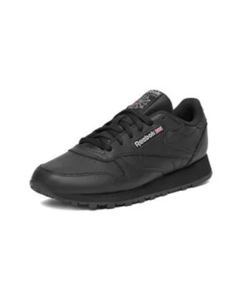 Tenisi dama,  EO-CLASSIC LEATHER, piele naturala, negru, Negru