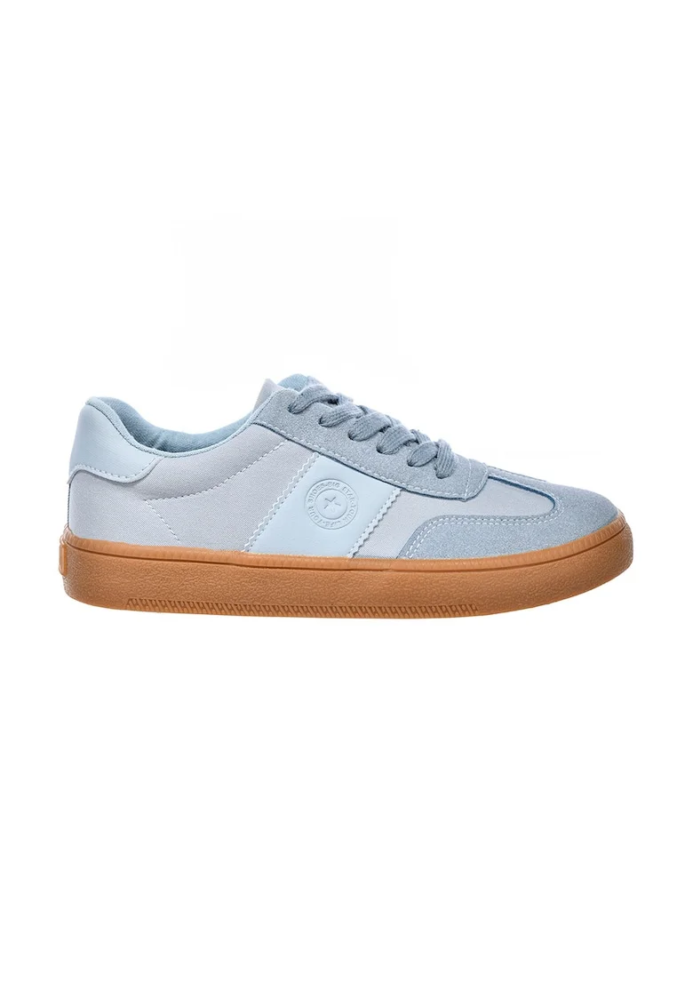 Pantofi sport low-cut cu detaliu logo, Albastru deschis