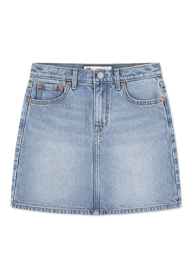 Fusta mini din denim Icon, Albastru deschis