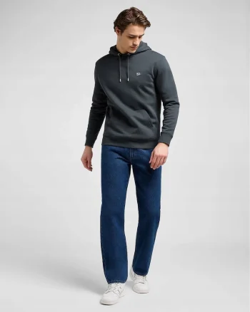Hanorac Barbati,  Plain Hoodie, Regular Fit, Design Clasic, Cu Logo, Maneci Lungi, Cu Gluga, Bumbac, S INTL, Gri