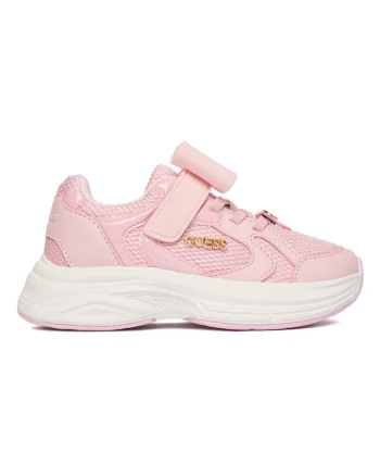 Pantofi sport copii,  roz, textil, cu velcro