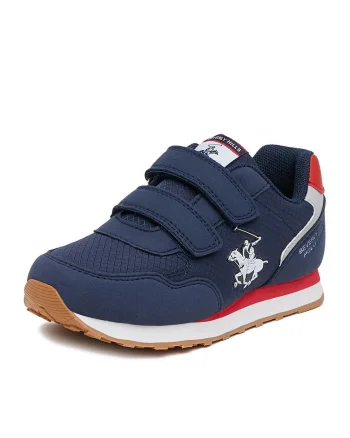 Pantofi sport copii,  velcro, albastru, sintetic