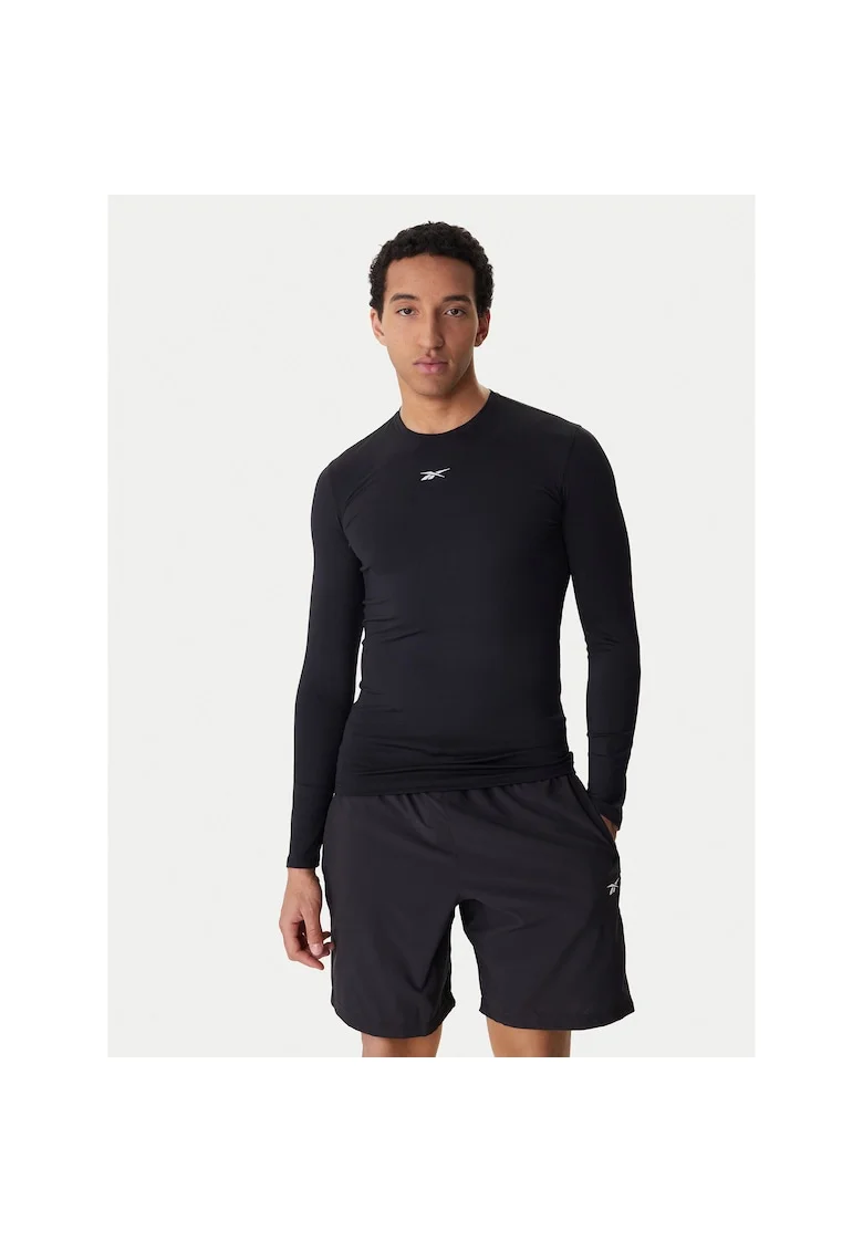 Tricou sport barbati,  slim fit, negru, poliester,