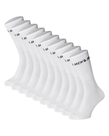 Set de sosete lungi pentru tenis - 5 perechi, Alb