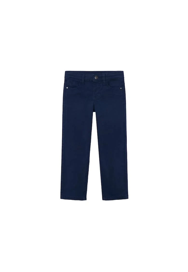 Pantaloni baieti,  bleumarin, bumbac, cu fermoar