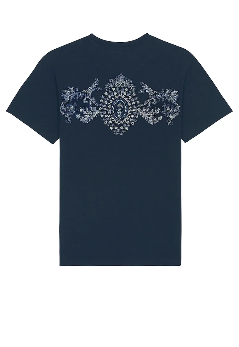 Tricou de bumbac organic Wanderer, Bleumarin