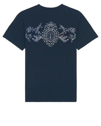 Tricou de bumbac organic Wanderer, Bleumarin