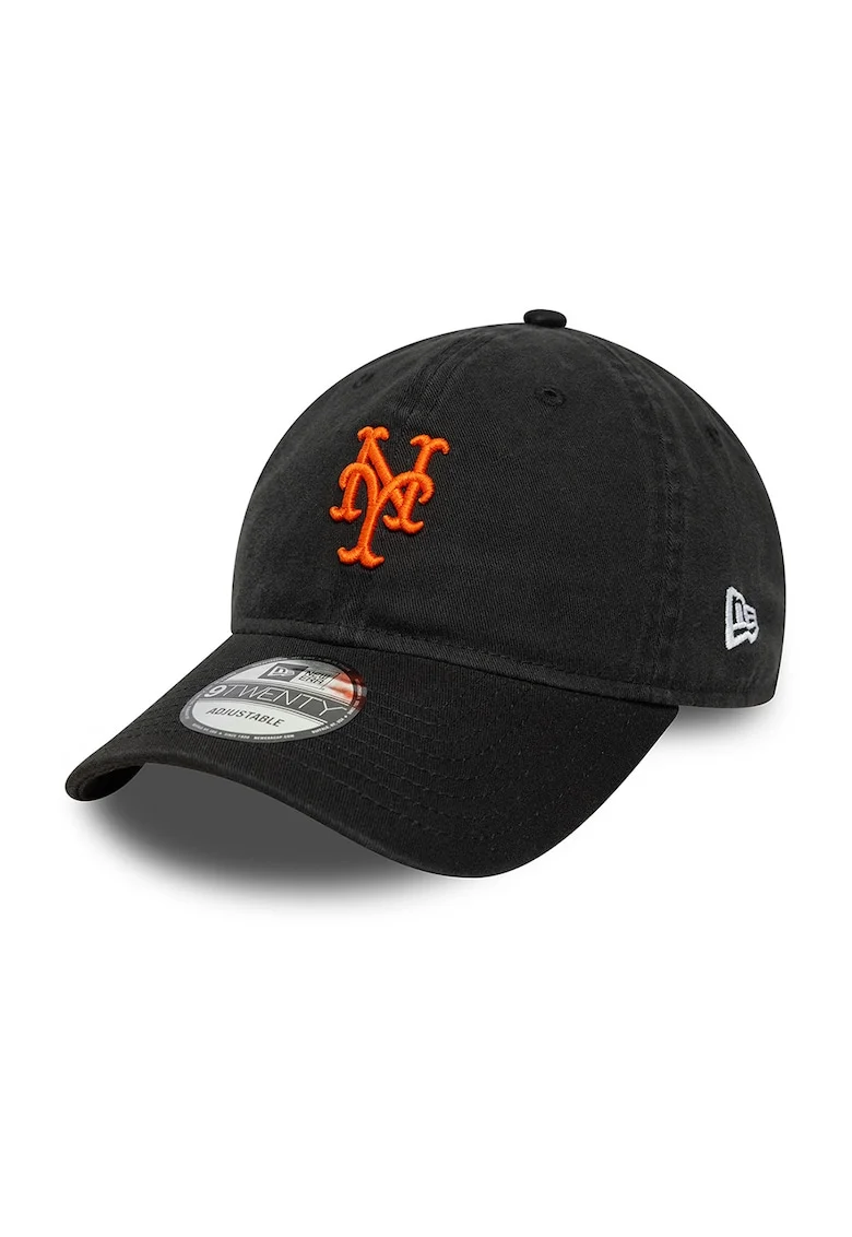 Sapca baseball din bumbac spalat 9Twenty NY Mets, Negru/Portocaliu mandarina