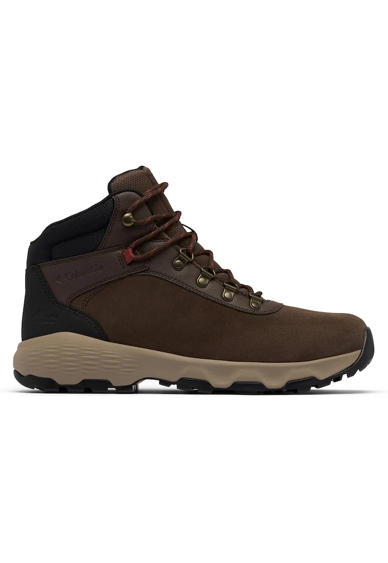 Bocanci sport barbati,  piele intoarsa, impermeabili, maro