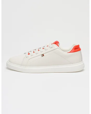 Pantofi sport Icon de piele, Rosu/Alb murdar