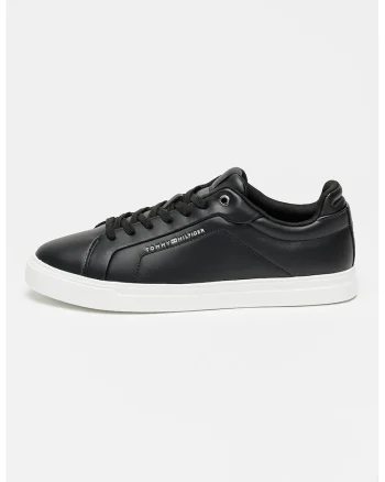 Pantofi sport Icou Court de piele, Negru/Alb optic