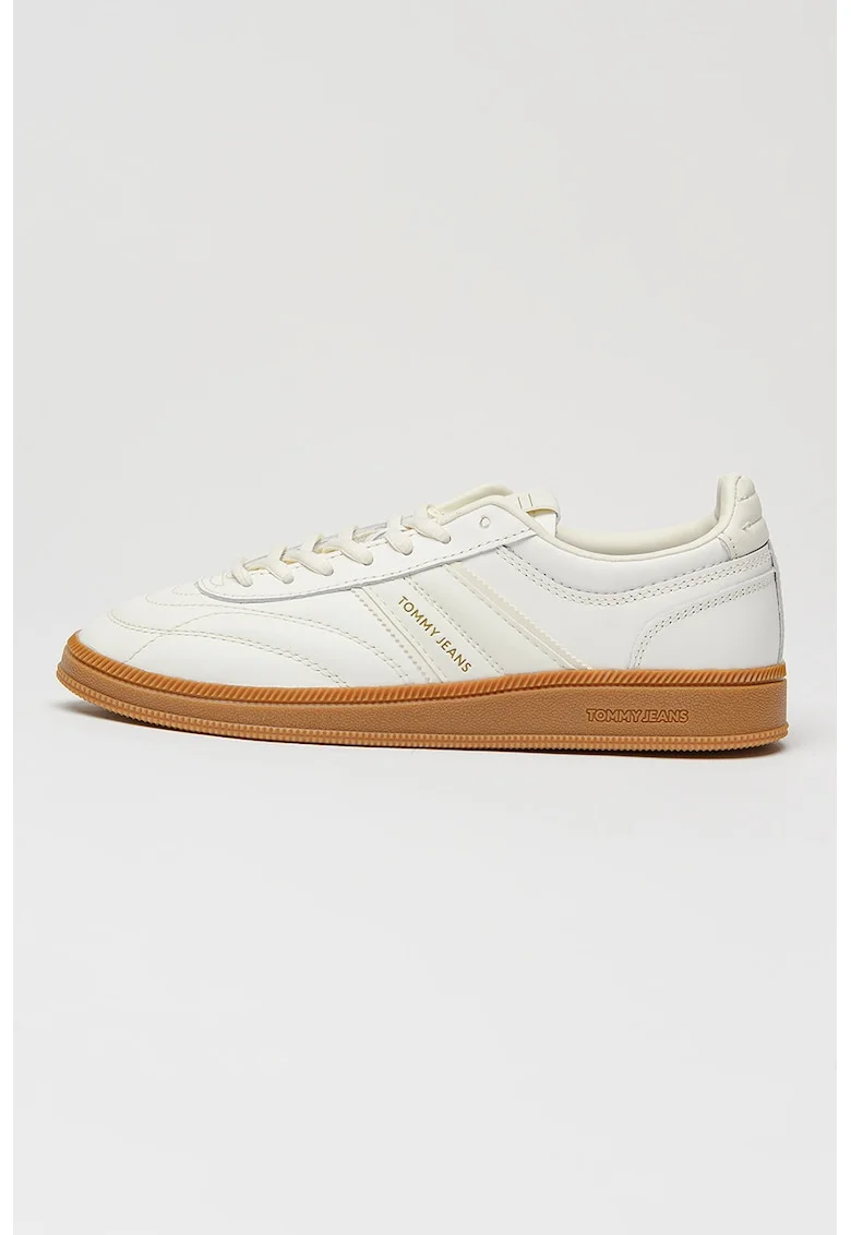 Pantofi sport de piele The Greenwich, Caramel/Alb murdar