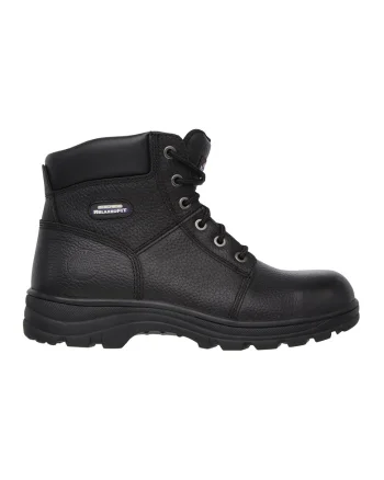 Bocanci din piele Workshire St Relaxed Fit, Negru