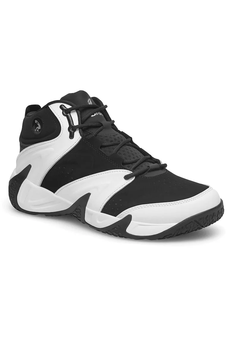 Pantofi sport copii,  piele naturala, negru, design peste glezna, pentru alergare,