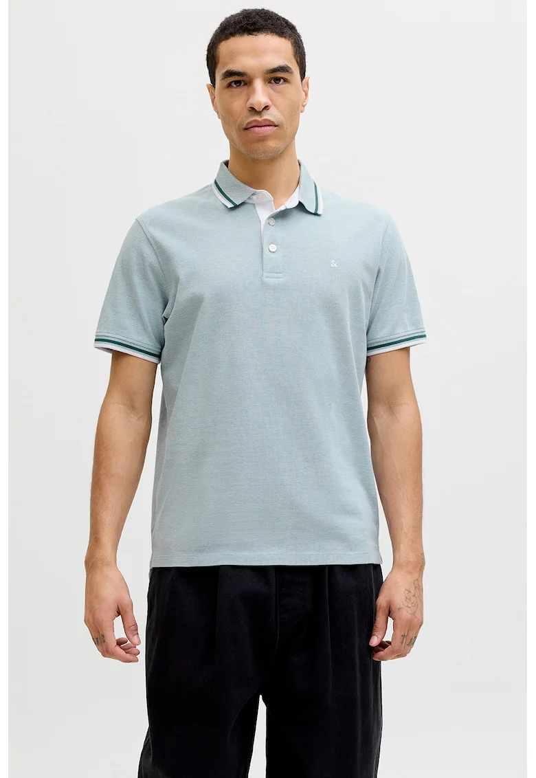 Set de tricouri polo cu croiala slim fit Paul - 2 piese, Albastru prafuit/Albastru glaciar