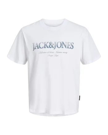 Tricou din bumbac cu imprimeu logo, Albastru inchis/Alb optic