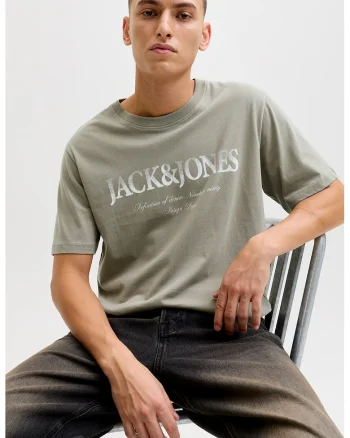 Tricou din bumbac cu logo, Alb/Grej