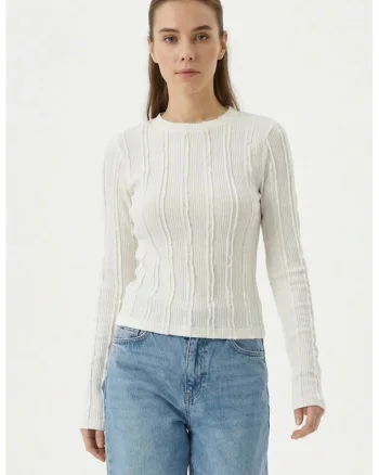 Bluza dama,  jerseu, Alb