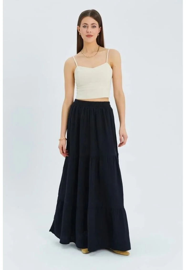 Fusta Maxi  Negru, Negru
