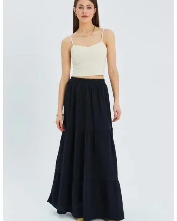 Fusta Maxi  Negru, Negru