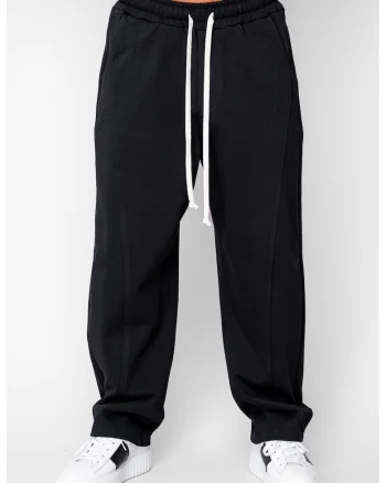 Pantaloni lungi Baloon Fit din 100% Bumbac - 400gr/mp Premium Edition Black 20241, Negru