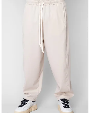 Pantaloni lungi drepti Oversized din 100% Bumbac - 400gr/mp Premium Edition Beige 20251