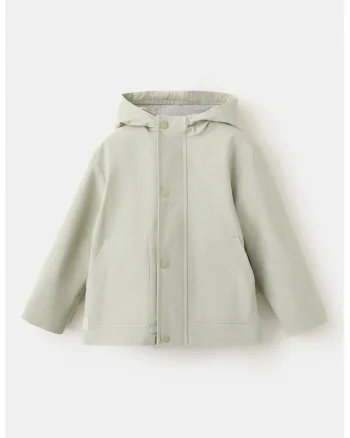 Jacheta parka cu gluga, Verde pal