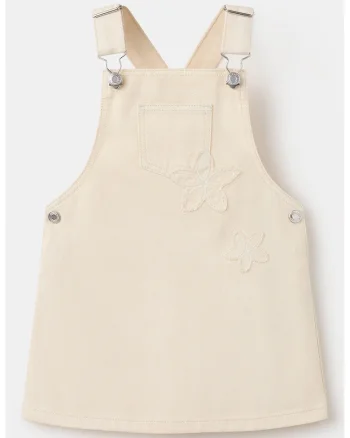 Rochie-camasa din denim cu buzunare aplicate, Bej