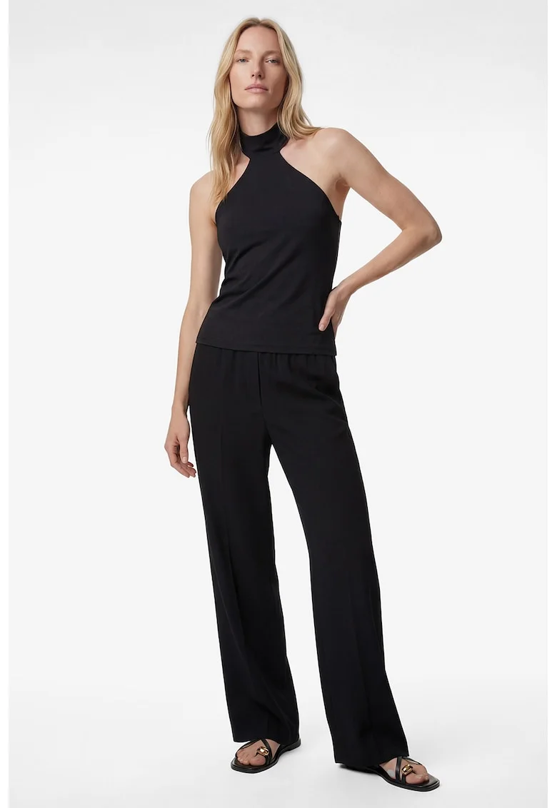 Pantaloni cu talie elastica, Negru