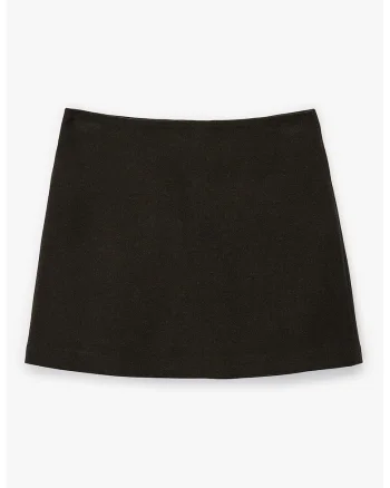 Fusta scurta cu model uni, Maro inchis