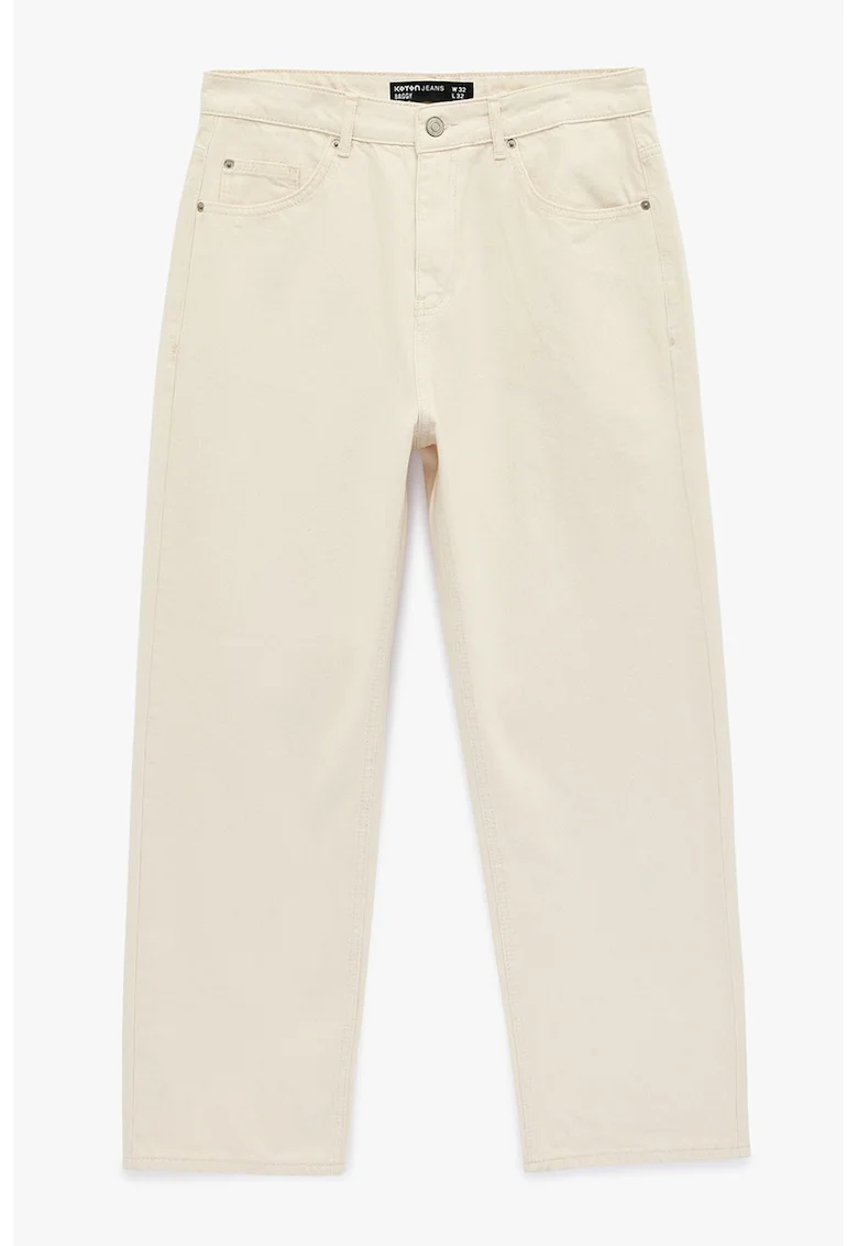 Blugi relaxed-fit, Crem