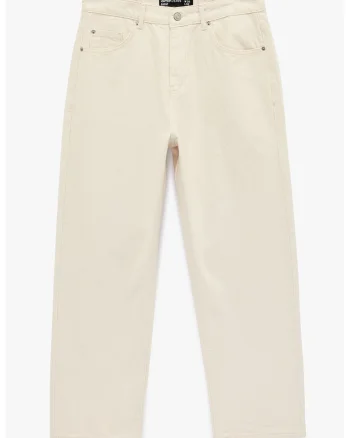 Blugi relaxed-fit, Crem