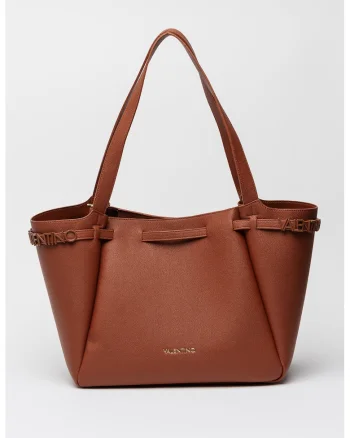 Geanta shopper din piele ecologica cu etui interior, Maro cognac
